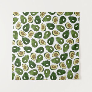 Avocado-Muster Wandteppich