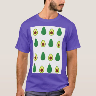 Avocado Muster Weiß 2 T-Shirt