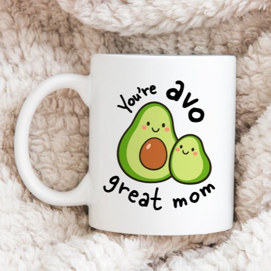 Avocado - Muttertags-Dankeschön-Geschenk Zweifarbige Tasse