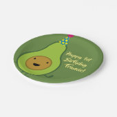 Avocado Niedlich 1. Geburtstag Teller (Schrägansicht)