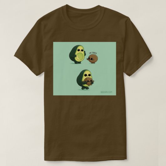 Avocado niedlich 3 T-Shirt (Design vorne)