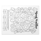 Avocado Niedlich Mood Tracker Daily Moods Tracking Notizblock (Vorderseite)