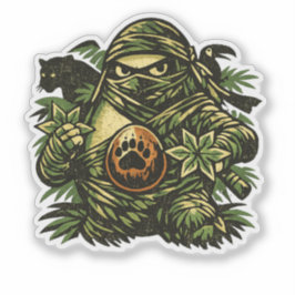 Avocado Ninja – Schatten des Dschungels Aufkleber
