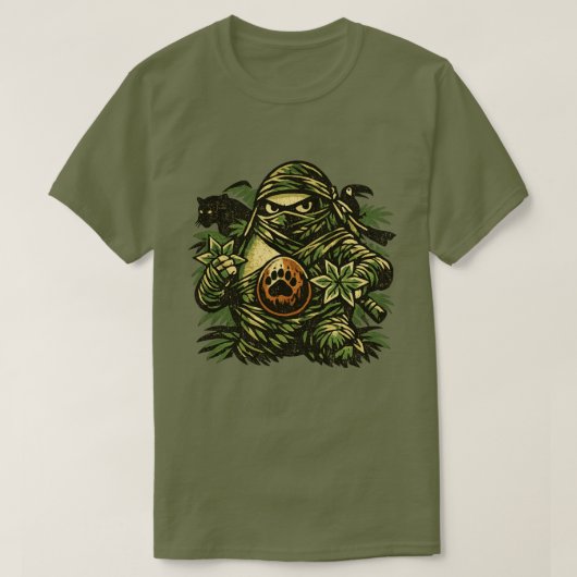 Avocado Ninja — Schatten des Dschungels  T-Shirt (Design vorne)
