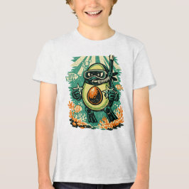 Avocado-Ninja-Snorkler — Vintage-Sommer-Ozean Tri-Blend Shirt