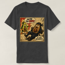 Avocado Ninja "Zu reif" — Lustiger Retro-Comic