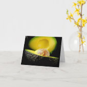 Avocado Note Card - Individuell Karte (Gelbe Blume)