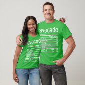 Avocado Nutrition Facts-Label T-Shirt (Unisex)