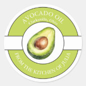 Avocado Oil Label Runder Aufkleber (Vorderseite)