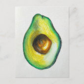 Avocado Oil Pastel Zeichne Originalwerk Postkarte (Vorderseite)