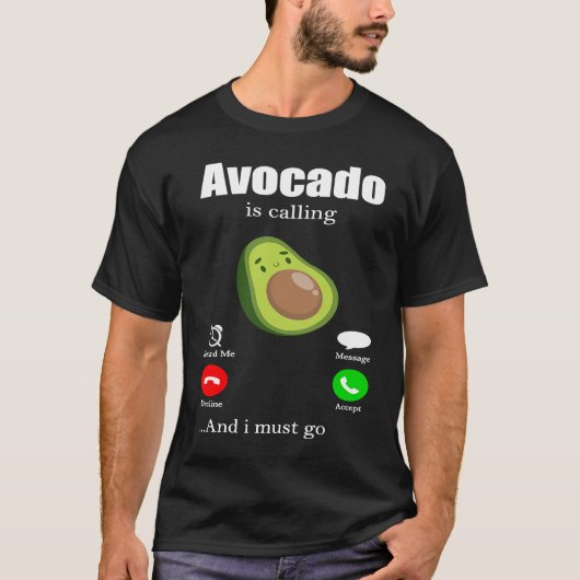 Avocado Organic Vegetable Veganism Vegetarian T-Shirt (Vorderseite)