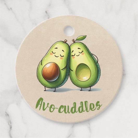 Avocado-Paar Geschenkanhänger (Vorderseite)