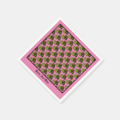 Avocado Paper Napkins - Fakultative Personalisieru Serviette (Ecke)