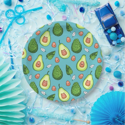 Avocado Papierplatte Pappteller (Party)