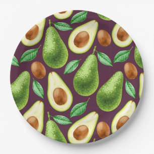 Avocado Papierplatte Pappteller
