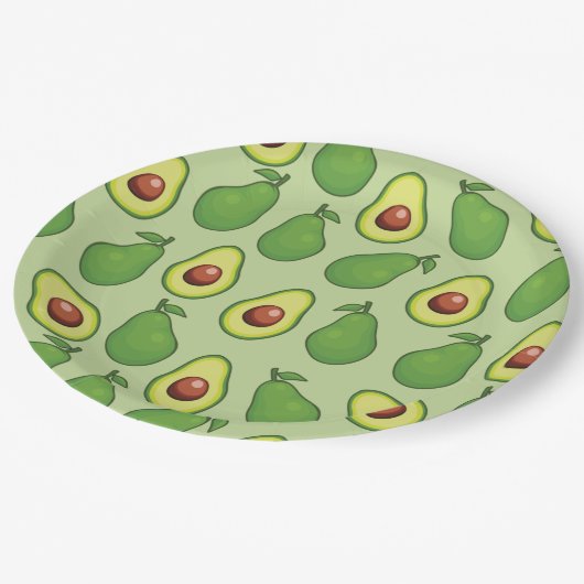 Avocado Pappteller (Schrägansicht)