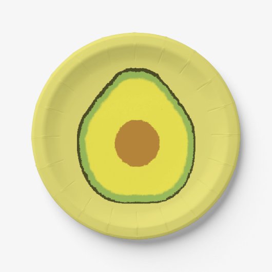 Avocado Pappteller (Vorderseite)