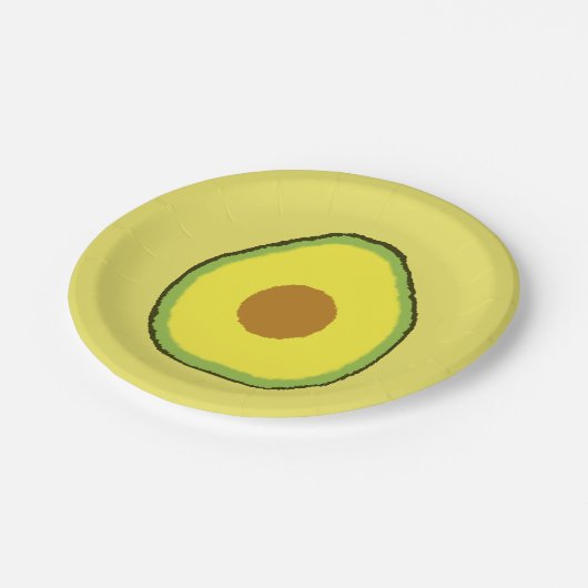 Avocado Pappteller (Schrägansicht)