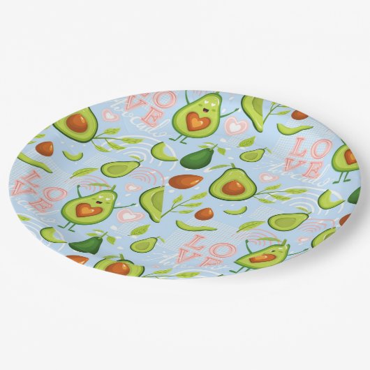 Avocado Pappteller (Schrägansicht)
