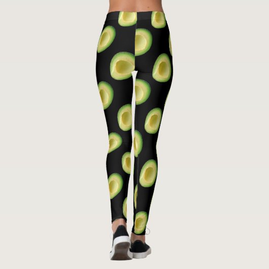 Avocado Party Black 4Lola Leggings (Rückseite)