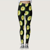 Avocado Party Black 4Lola Leggings (Vorderseite)