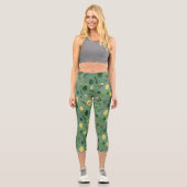 Avocado Party Pattern Capri Leggings (Vorderseite)
