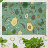 Avocado Party Pattern Geschirrtuch (Gefaltet)