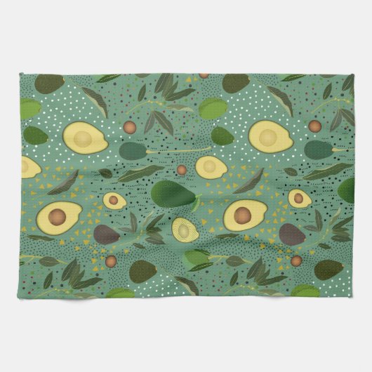 Avocado Party Pattern Geschirrtuch (Horizontal)