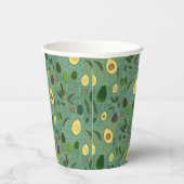 Avocado Party Pattern Pappbecher (Rechts)