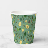 Avocado Party Pattern Pappbecher (Vorderseite)