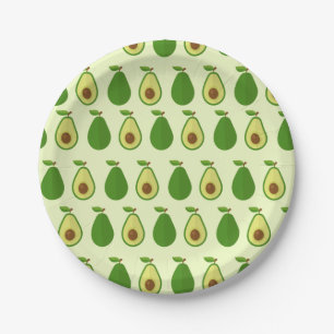 Avocado-Party-Teller 7" Pappteller