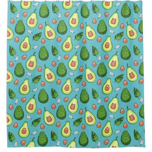 Avocado Pattern Duschvorhang (Vorderseite)