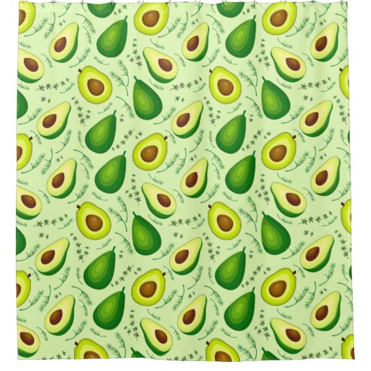 Avocado Pattern Duschvorhang (Vorderseite)