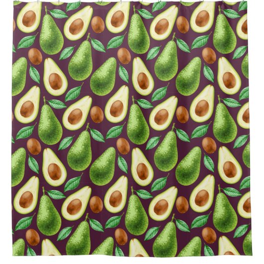 Avocado Pattern Duschvorhang (Vorderseite)