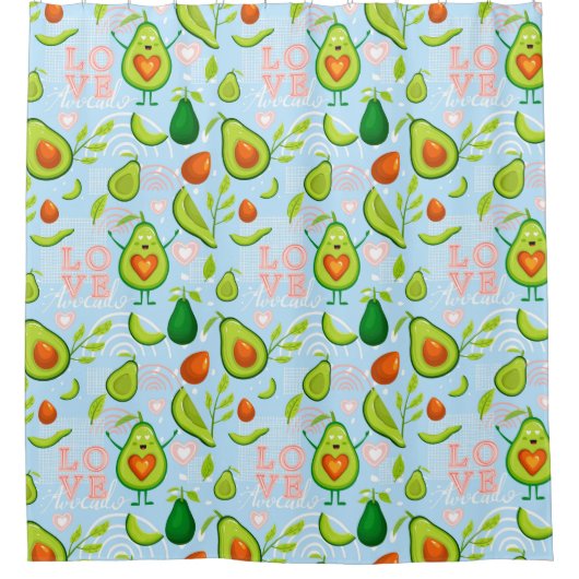 Avocado Pattern Duschvorhang (Vorderseite)