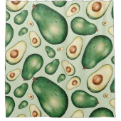 Avocado Pattern Duschvorhang (Vorderseite)