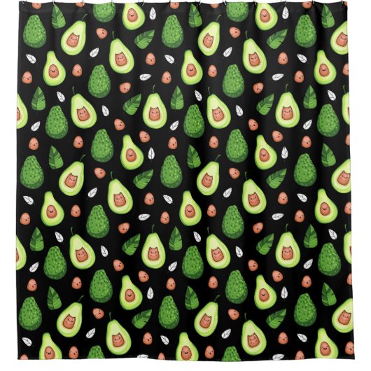 Avocado Pattern Duschvorhang (Vorderseite)