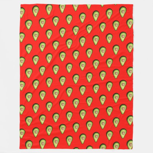 Avocado Pattern Fleecedecke (Vorderseite)