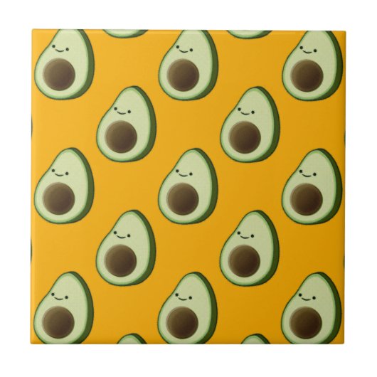 Avocado Pattern Fliese (Vorderseite)