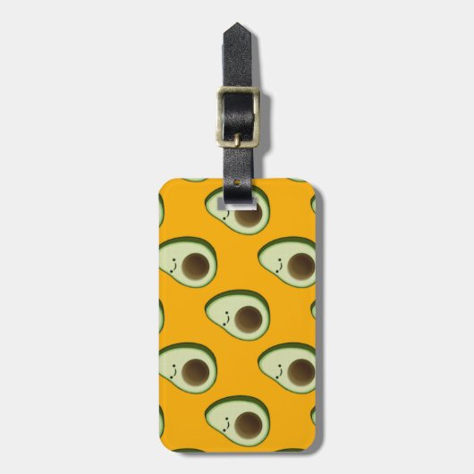 Avocado Pattern Gepäckanhänger (Vorderseite vertikal)
