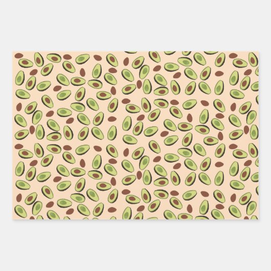 Avocado Pattern Geschenkpapier Set (Vorderseite 2)