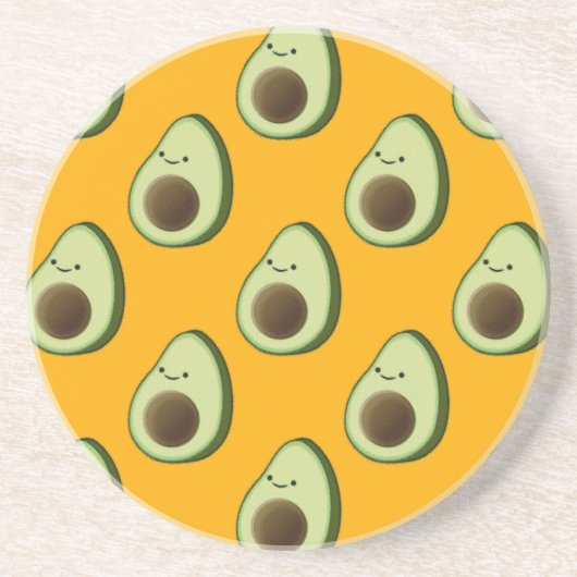 Avocado Pattern Getränkeuntersetzer (Vorne)