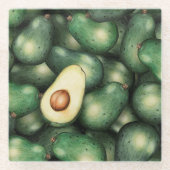 Avocado Pattern Glasuntersetzer (Vorderseite)