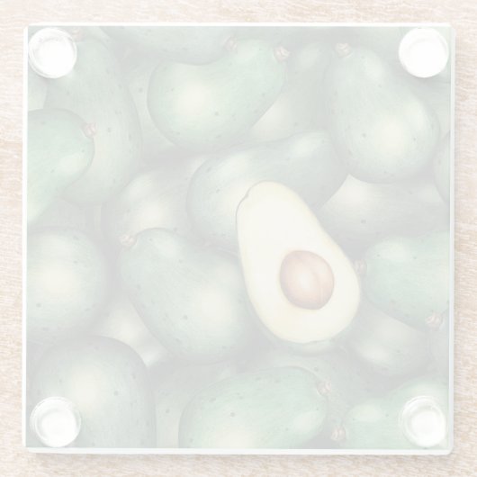 Avocado Pattern Glasuntersetzer (Rückseite)