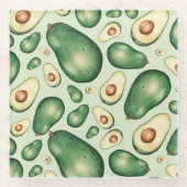 Avocado Pattern Glasuntersetzer (Vorderseite)