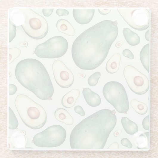 Avocado Pattern Glasuntersetzer (Rückseite)