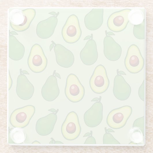 Avocado Pattern Glasuntersetzer (Rückseite)