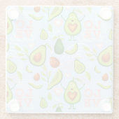 Avocado Pattern Glasuntersetzer (Rückseite)