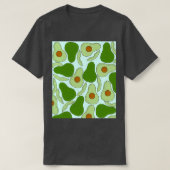 Avocado Pattern in Grün T-Shirt (Design vorne)