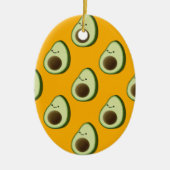 Avocado Pattern Keramik Ornament (Vorne)
